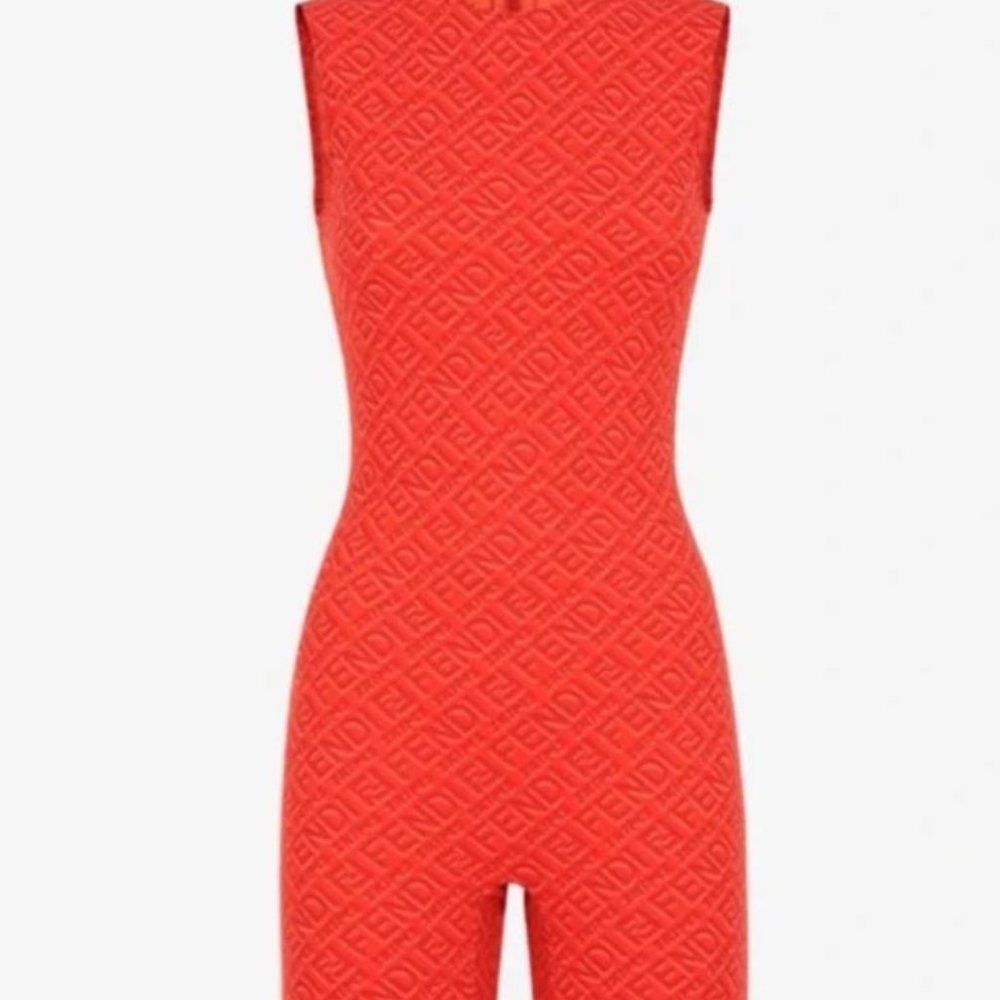 Fendi x SKIMS Sleeveless Mid Thigh Bodysuit Georgia